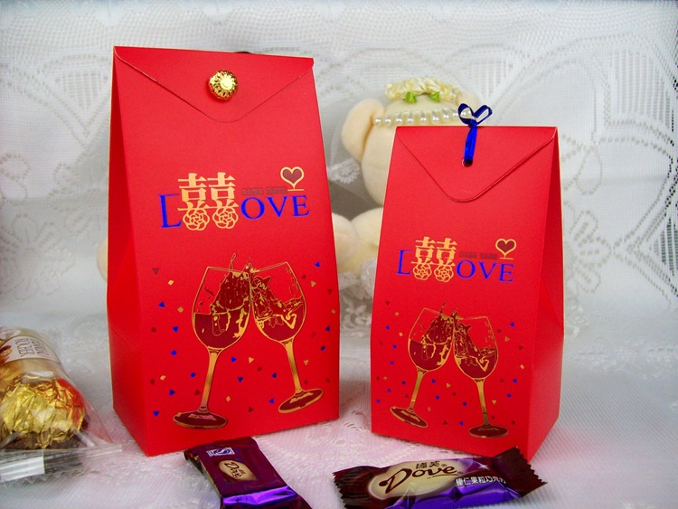 Creative Wedding Candies Box Wedding Celebration Red Chinese and Western Candy Box Packaging 58009 Small