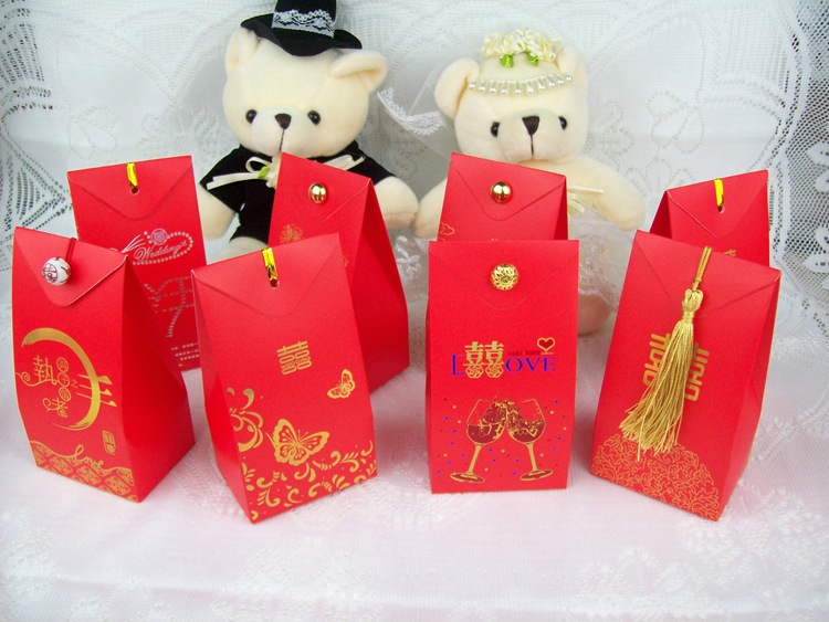 Creative Wedding Candies Box Wedding Celebration Red Chinese and Western Candy Box Packaging 58009 Small