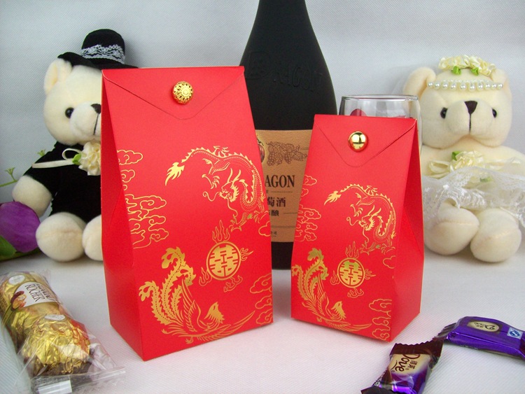 Creative Wedding Candies Box Wedding Celebration Red Chinese and Western Candy Box Packaging 58009 Small