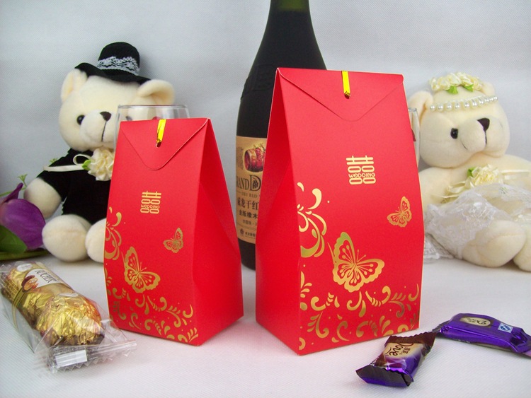 Creative Wedding Candies Box Wedding Celebration Red Chinese and Western Candy Box Packaging 58009 Small