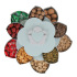 double-layer rotating fruit tray Flower-like fruit tray European New Year candy box Household divided dried fruit box