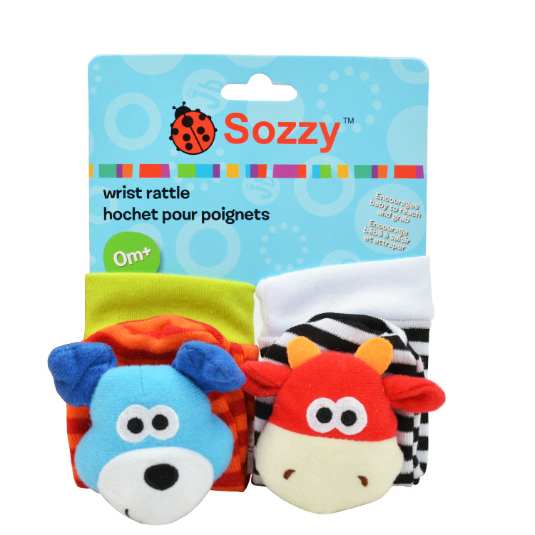 Sozy Baby Watch Band Wrist Rattle Animal Wrist Strap