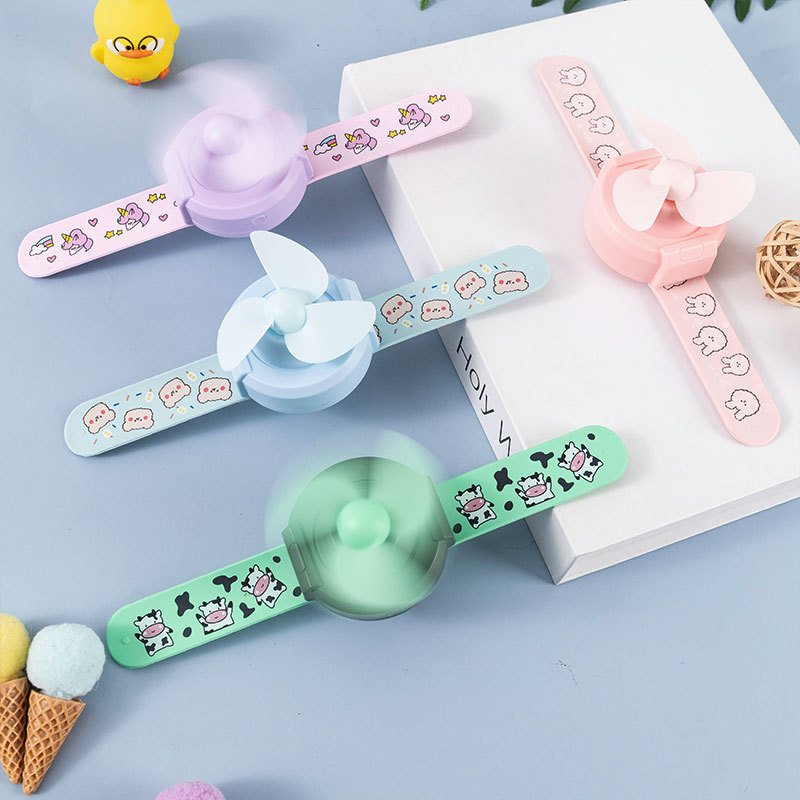 Trending on TikTok Watch Little Fan Mini Portable USB Wrist Electric Fan Student Portable Bracelet Electric Fan