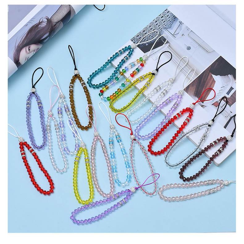 2020 New Handmade Crystal Beads Fashion Mobile Phone Lanyard DIY Korean Style Jade Beads Short Wrist Lanyard Wholesale 2020 New Handmade Crystal Beads Fashion Mobile Phone Lanyard DIY Korean Style Jade Beads Short Wrist Lanyard Wholesale