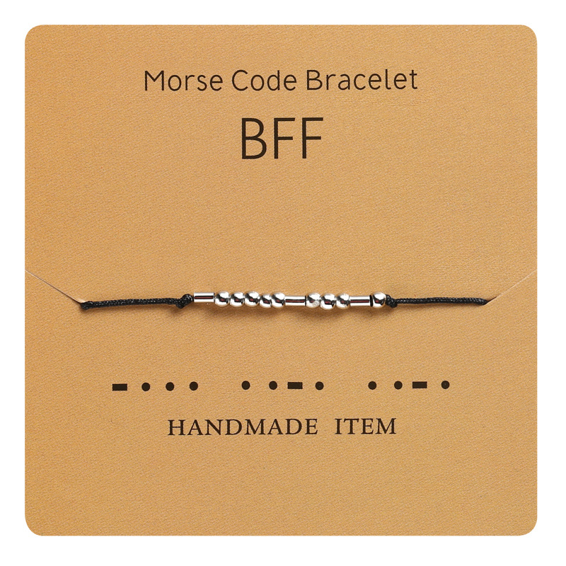 Cross-Border Hot Sale Moss Password Alphabet Number Couple Bracelet Moss Password Bracelet Wrist Ring