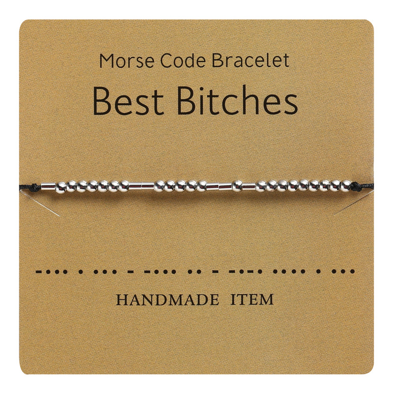 Cross-Border Hot Sale Moss Password Alphabet Number Couple Bracelet Moss Password Bracelet Wrist Ring
