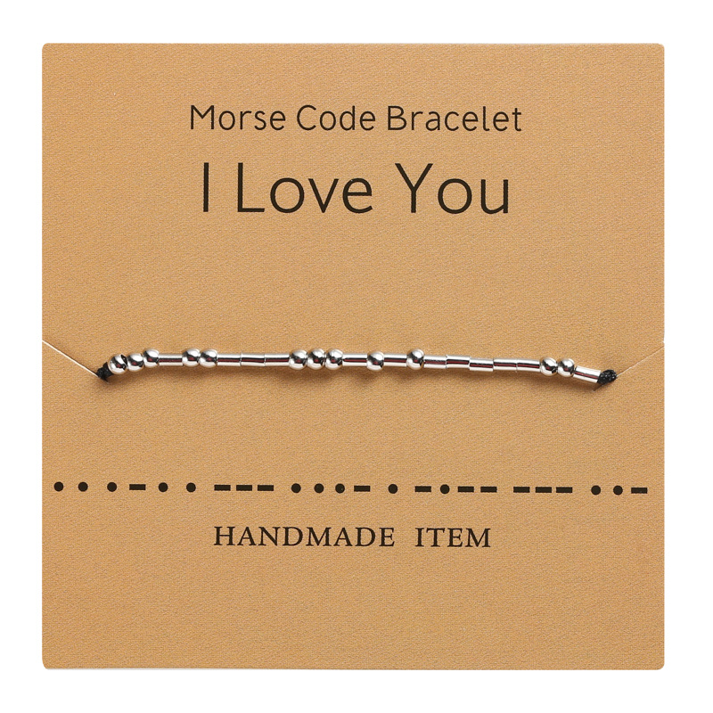 Cross-Border Hot Sale Moss Password Alphabet Number Couple Bracelet Moss Password Bracelet Wrist Ring