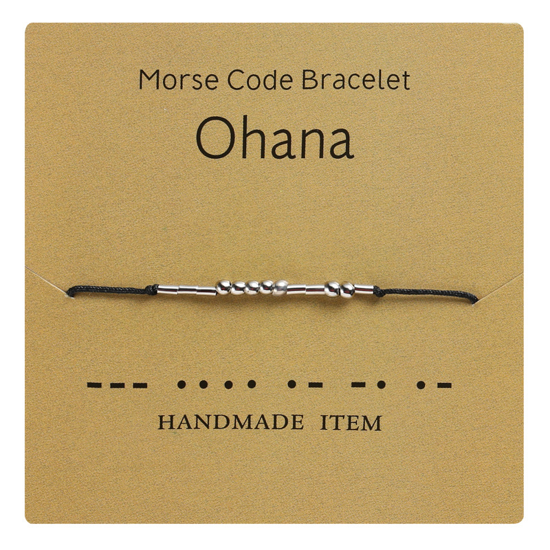 Cross-Border Hot Sale Moss Password Alphabet Number Couple Bracelet Moss Password Bracelet Wrist Ring