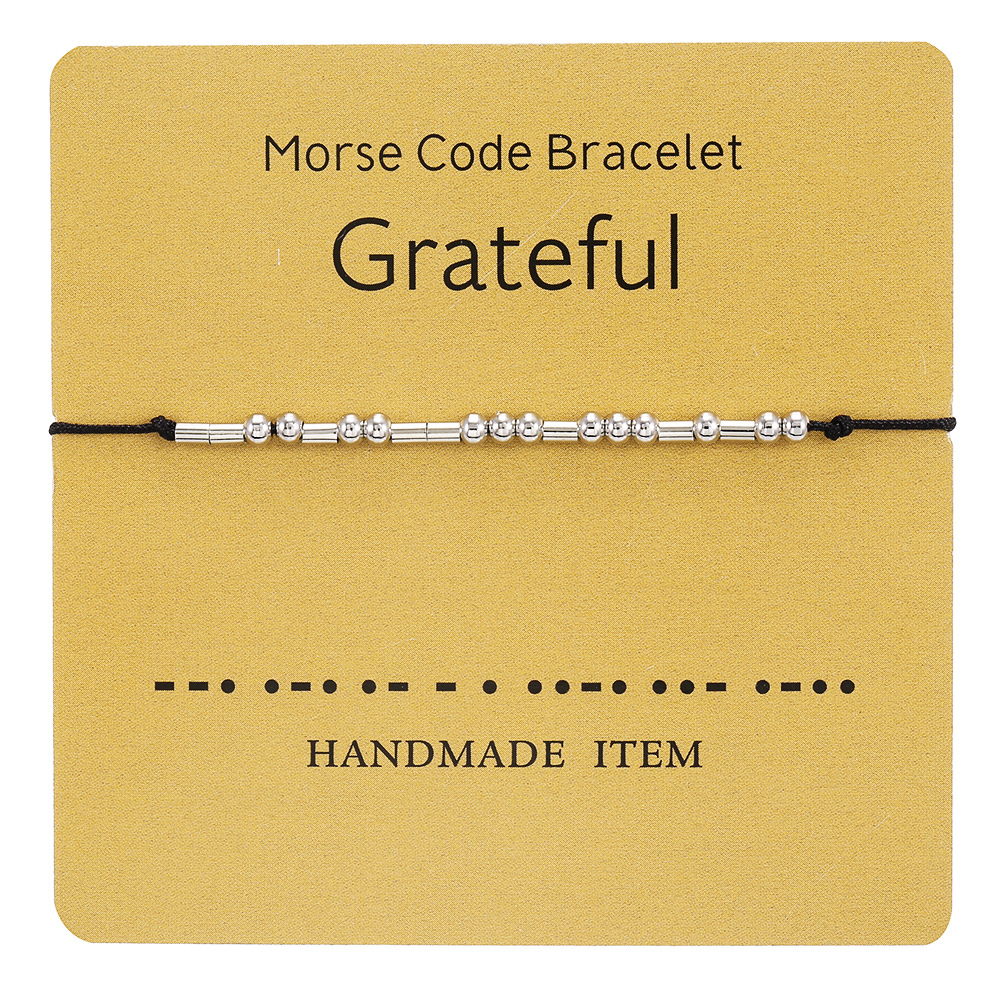 Cross-Border Hot Sale Moss Password Alphabet Number Couple Bracelet Moss Password Bracelet Wrist Ring