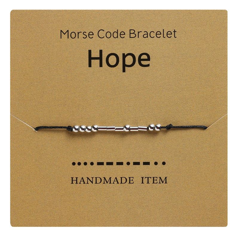 Cross-Border Hot Sale Moss Password Alphabet Number Couple Bracelet Moss Password Bracelet Wrist Ring