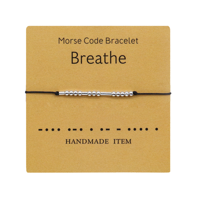 Cross-Border Hot Sale Moss Password Alphabet Number Couple Bracelet Moss Password Bracelet Wrist Ring