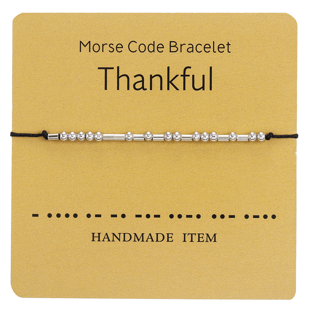 Cross-Border Hot Sale Moss Password Alphabet Number Couple Bracelet Moss Password Bracelet Wrist Ring