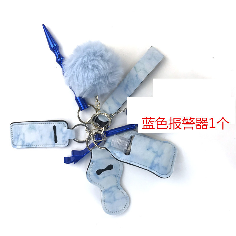 Cross-Mirror Wrist Keychain 10-Piece Set Women's Hand Sanitizer Bag Aluminum Anti-Wolf Stick Alarm Keychain Cross-Mirror Wrist Keychain 10-Piece Set Women's Hand Sanitizer Bag Aluminum Anti-Wolf Stick Alarm Keychain