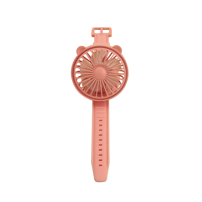 New Creative Cartoon Children&#039;s Wrist Buckle USB Rechargeable Small Fan Outdoor Portable Wristband Mini Fan