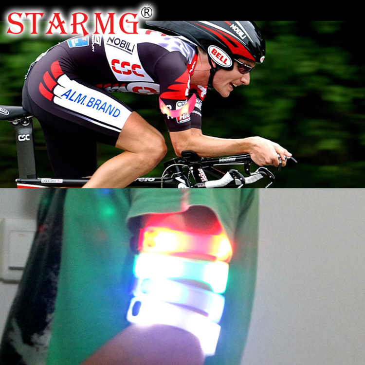 Bike lights bright strobe arm wrist riding running lights