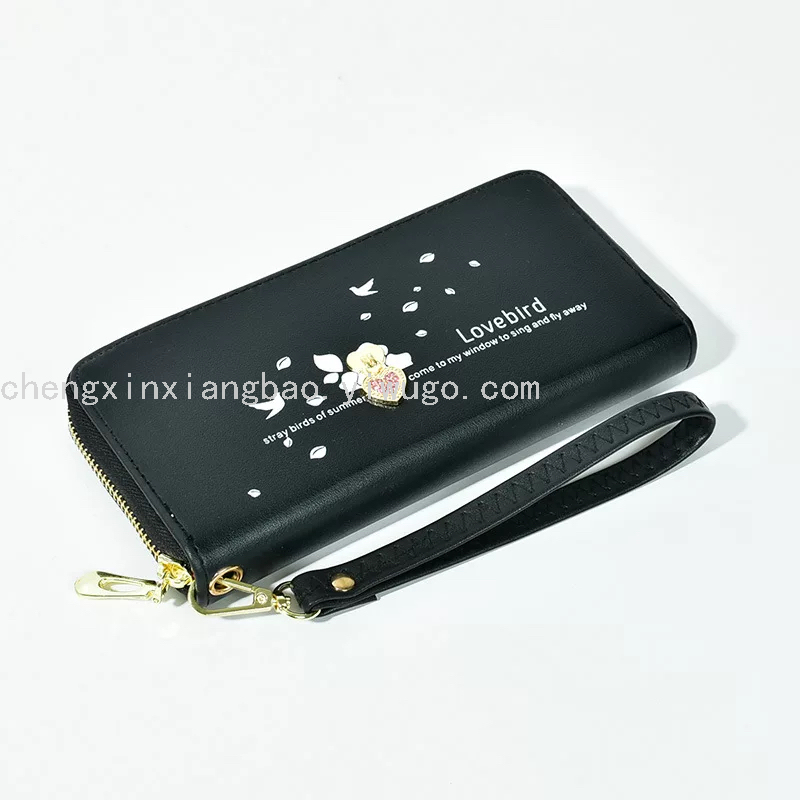Women's Wallet Single-Pull Love Zipper Wrist Strap Clutch Korean Fashion Large Capacity Mobile Phone Bag Women's Wallet Single-Pull Love Zipper Wrist Strap Clutch Korean Fashion Large Capacity Mobile Phone Bag