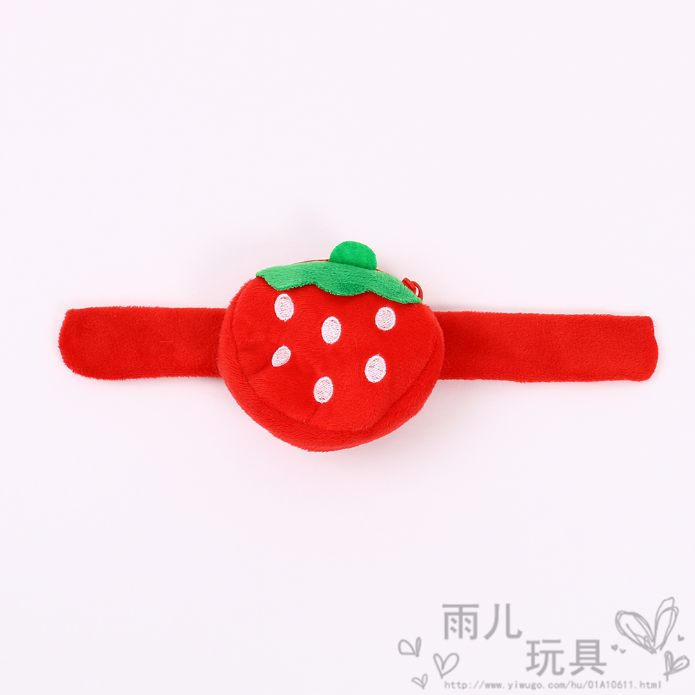 Cute Cartoon Fruit Series Plush Coin Purse New Children&#039;s Ring Pop Doll Wrist Strap Toy Small Wallet