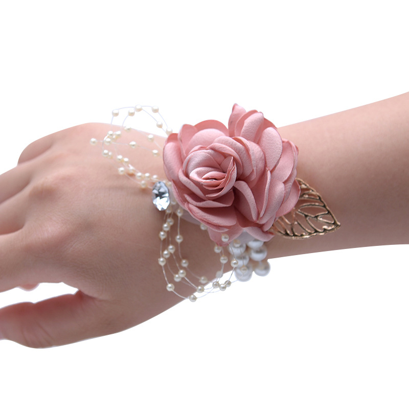 Wrist Flower Bride and Bridesmaid Sisters Group Wrist Flower Corsage Hand Gift Children Dance Handed Flower Halloween Wrist Flower Bride and Bridesmaid Sisters Group Wrist Flower Corsage Hand Gift Children Dance Handed Flower Halloween