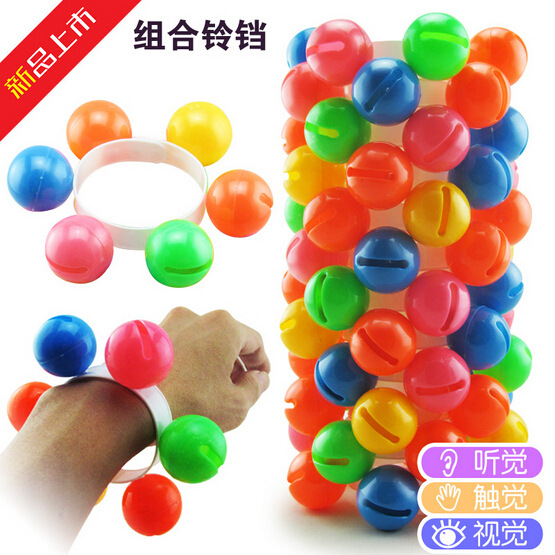 2960Children Dance Rattle Baby Hand and Foot Bell Baby Wrist Bell Dancing Bell Kindergarten Plastic Bracelet