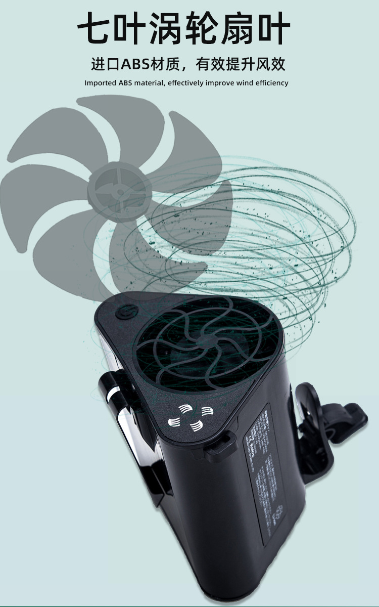 2021 New Halter Wrist Hanging Fan Outdoor Carry Portable Heatstroke-Proof Cooling Strong Wind Working Floor Waist Fan