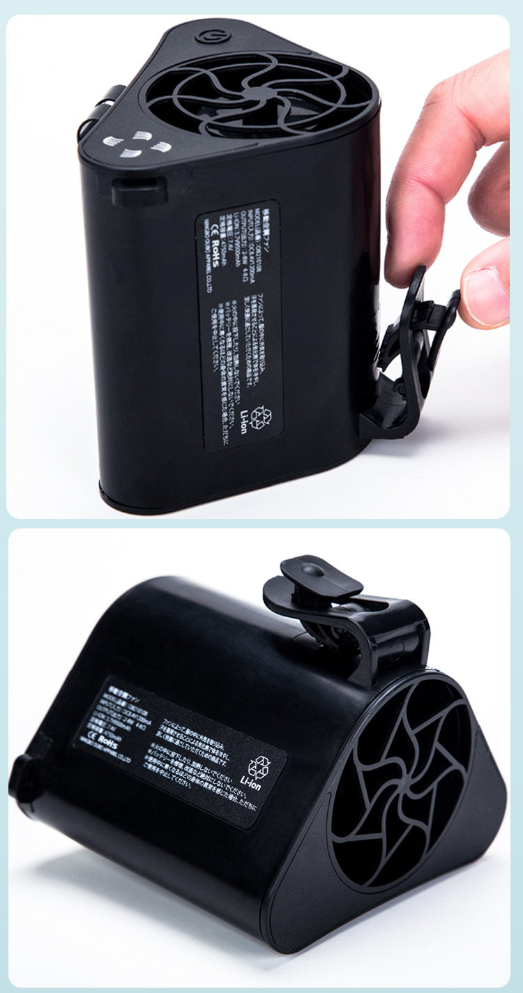 2021 New Halter Wrist Hanging Fan Outdoor Carry Portable Heatstroke-Proof Cooling Strong Wind Working Floor Waist Fan