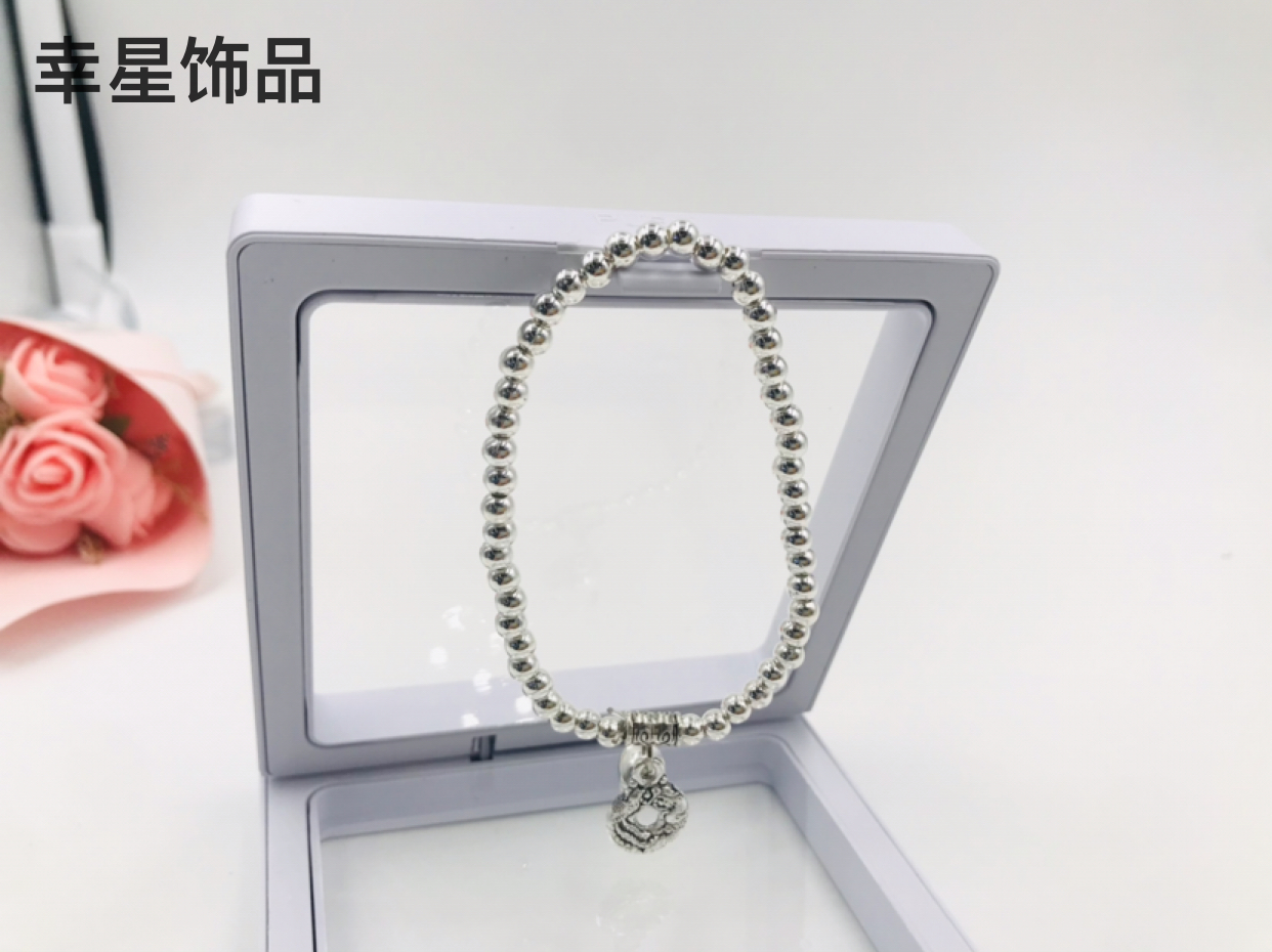 Imitation Silver Children&#039;s Students&#039; Box-Packed Bracelet Wrist String Bracelet Ornament Jewelry