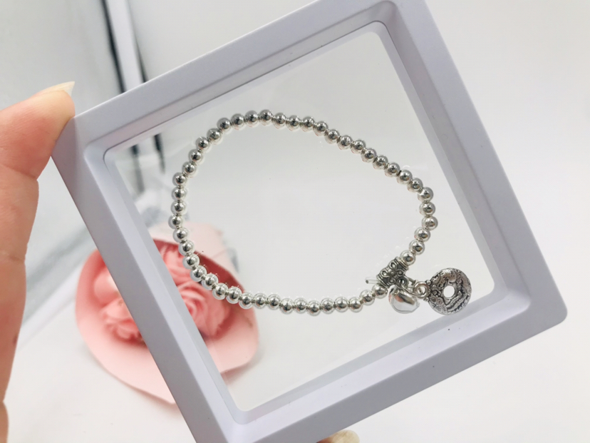 Imitation Silver Children's Students' Box-Packed Bracelet Wrist String Bracelet Ornament Jewelry