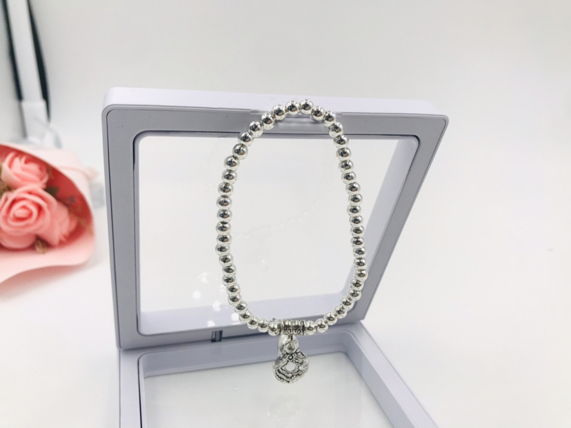 Imitation Silver Children's Students' Box-Packed Bracelet Wrist String Bracelet Ornament Jewelry