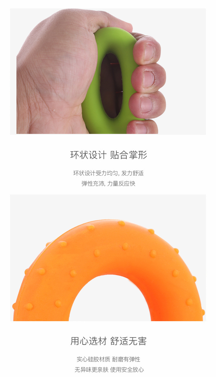 Factory Direct Supply Wrist Force Silicone Grip Ring Men's Fitness Equipment Professional Finger Trainer Wholesale