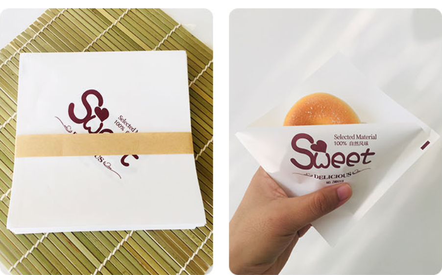 Factory Bread Simple Wrist Bag Paper Bag Customized L-Shaped Open Sandwich Triangle Bag Baking Oil-Proof Packaging Bag