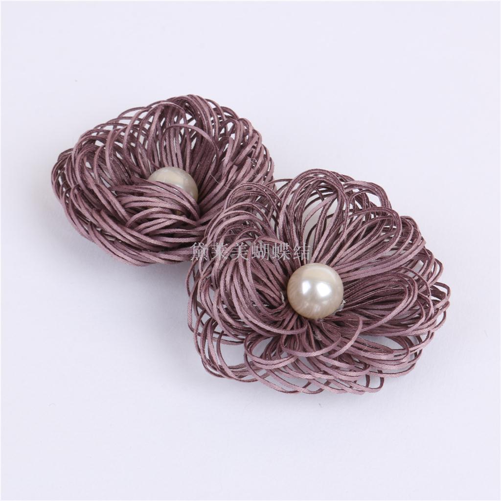 Cloth Handmade Flowers Bow Headdress Flower Shoe Ornament Hat Flower Clothing Accessories Pearl Hat Flower