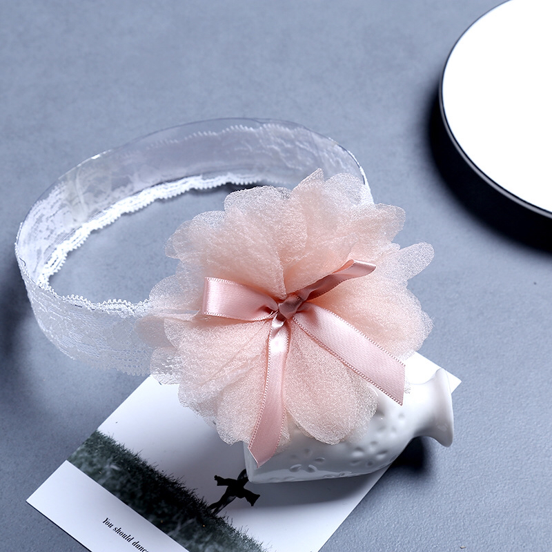 Korean Style New Children&#039;s New Ribbon Knot Grenadine Hair Accessories Baby Hair Band Headband Lace Cute Flowers Girls Headdress