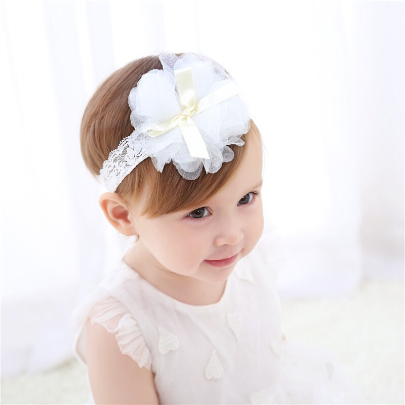 Korean Style New Children's New Ribbon Knot Grenadine Hair Accessories Baby Hair Band Headband Lace Cute Flowers Girls Headdress Korean Style New Children's New Ribbon Knot Grenadine Hair Accessories Baby Hair Band Headband Lace Cute Flowers Girls Headdress