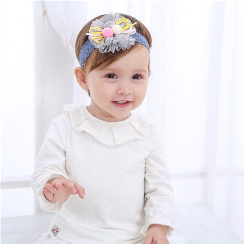 Korean Style New Children&#039;s Hair Accessories Baby Hair Band Lace Cute Flowers Girls Headdress Wholesale