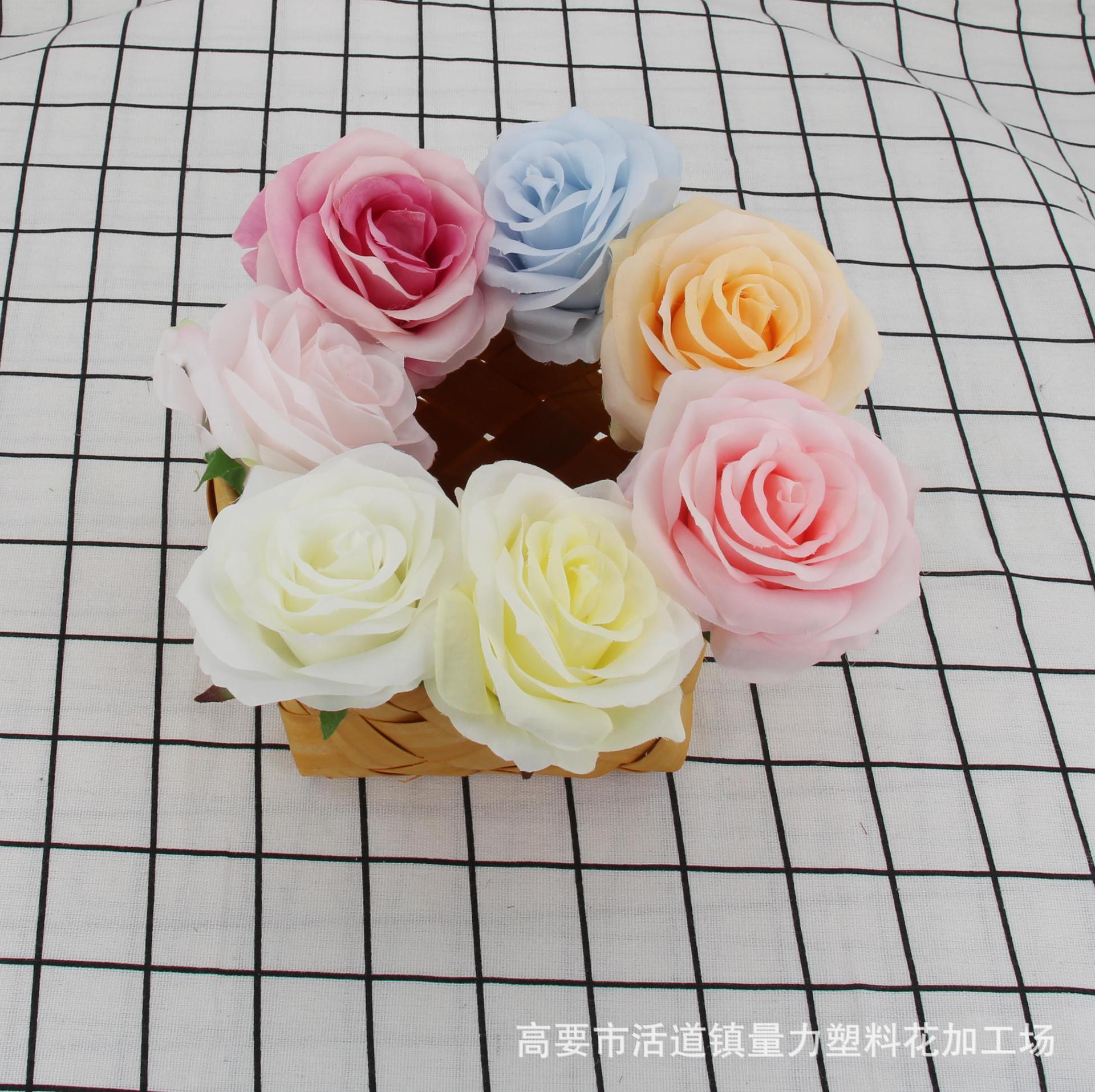 Artificial Rose Flower Silk Flower Wedding DIY Handmade Flower Fake Flower Decoration Garland Headdress Artificial Flowers Rose