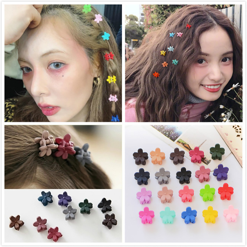 Children&#039;s Princess Updo Small Jaw Clip Japanese and Korean Mini Flowers Hairpin Headdress Grip Bang Clip Xuan Ya Same Hair Clip