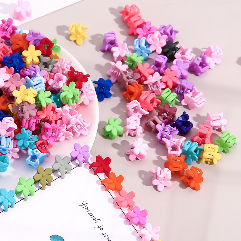 Children&#039;s Princess Updo Small Jaw Clip Japanese and Korean Mini Flowers Hairpin Headdress Grip Bang Clip Xuan Ya Same Hair Clip