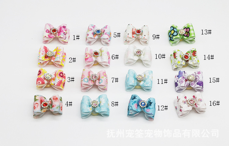 Headdress Pet Supplies Dog Printing Flowers Print Bow Rubber Hand with Flower Style Maltese Yorkshire Teddy Headdress Pet Supplies Dog Printing Flowers Print Bow Rubber Hand with Flower Style Maltese Yorkshire Teddy