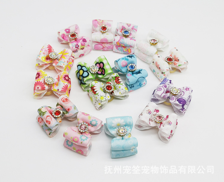 Headdress Pet Supplies Dog Printing Flowers Print Bow Rubber Hand with Flower Style Maltese Yorkshire Teddy Headdress Pet Supplies Dog Printing Flowers Print Bow Rubber Hand with Flower Style Maltese Yorkshire Teddy