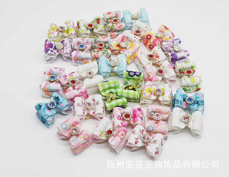 Headdress Pet Supplies Dog Printing Flowers Print Bow Rubber Hand with Flower Style Maltese Yorkshire Teddy Headdress Pet Supplies Dog Printing Flowers Print Bow Rubber Hand with Flower Style Maltese Yorkshire Teddy