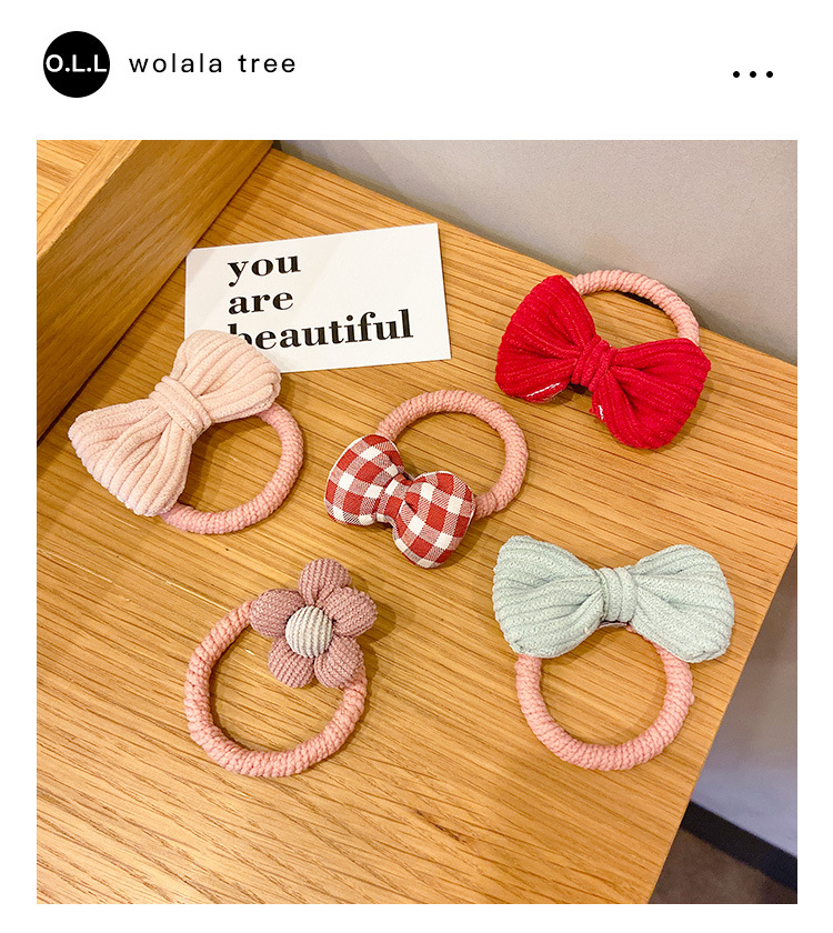 Children's Bow Hair Accessories Headdress Cute Flowers Ponytail Cute Princess Hair Band Hair Rope Girl Rubber Band Girl