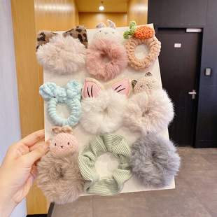 Children's Bow Hair Accessories Headdress Cute Flowers Ponytail Cute Princess Hair Band Hair Rope Girl Rubber Band Girl