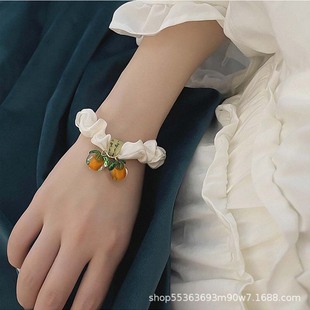 Korean-Style Cute Flowers Pearl Hair Band Women's Korean-Style Hairtie Top Cuft Ins Hair Accessories Woven Headband Hair Rope Headdress
