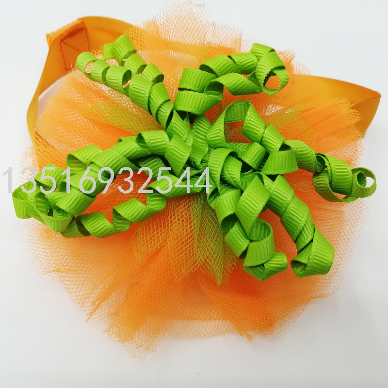 Headdress Flower Children's Japanese and Korean Princess Ribbon Fabric Handmade Flowers Headdress Velcro Fastener Hook & Loop Band Hair Ring Ins Headdress Flower Children's Japanese and Korean Princess Ribbon Fabric Handmade Flowers Headdress Velcro Fastener Hook & Loop Band Hair Ring Ins