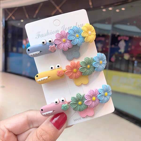 The New Student Headdress Ornament Dinosaur Cartoon Hair Little Daisy Flowers Rubber Band Two Yuan Supply Wholesale