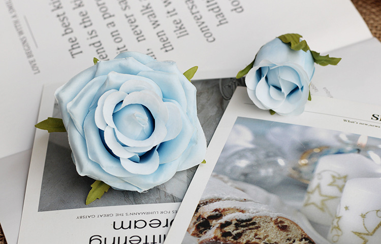 Artificial Rose Bud Flower Bud Fake Flower Bud Artificial Flowers DIY Corsage Headdress Wedding Celebration Flower Wall Ornamental Flower