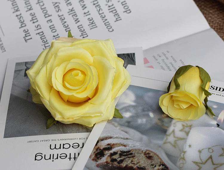Artificial Rose Bud Flower Bud Fake Flower Bud Artificial Flowers DIY Corsage Headdress Wedding Celebration Flower Wall Ornamental Flower