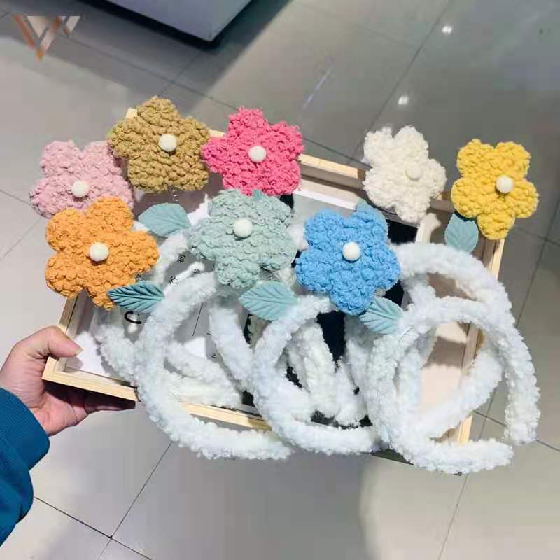 Gulnazar Zhao Lusi Same Style Cute Little Flowers Headband Hairband Wash Face Trending Cartoon Small Flower Hair Clip Headdress