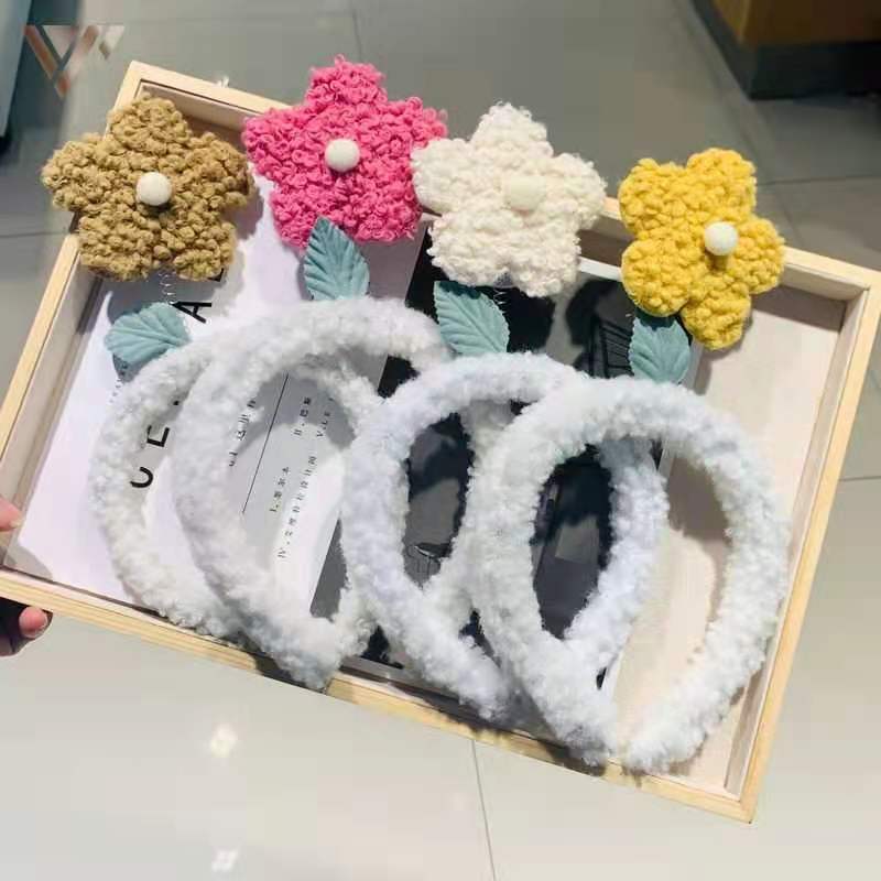 Gulnazar Zhao Lusi Same Style Cute Little Flowers Headband Hairband Wash Face Trending Cartoon Small Flower Hair Clip Headdress