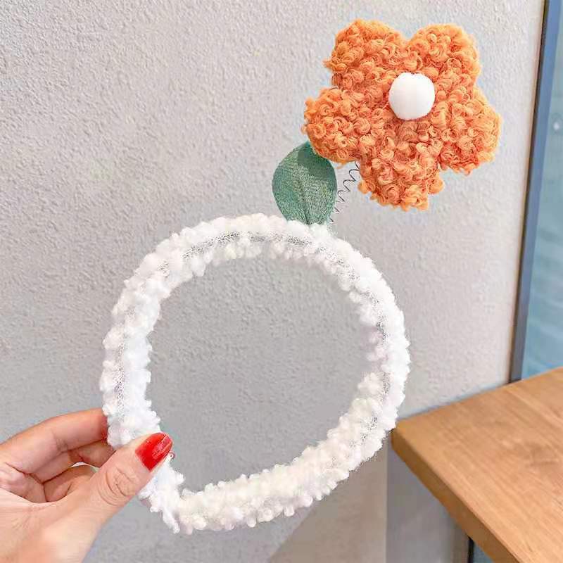 Gulnazar Zhao Lusi Same Style Cute Little Flowers Headband Hairband Wash Face Trending Cartoon Small Flower Hair Clip Headdress